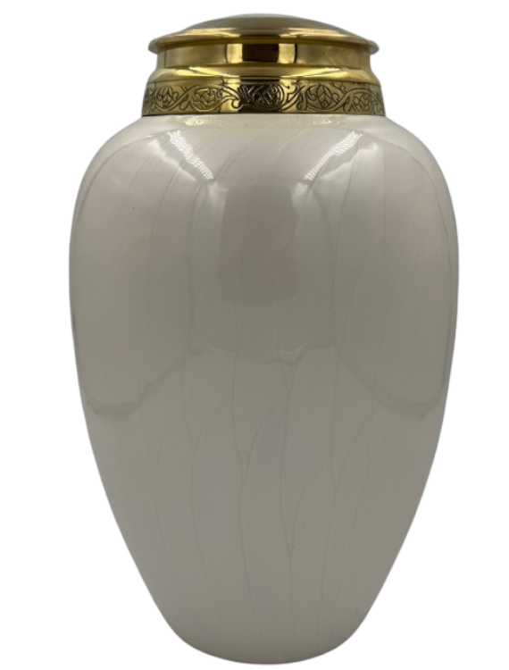 Urne en aluminium et laiton 140