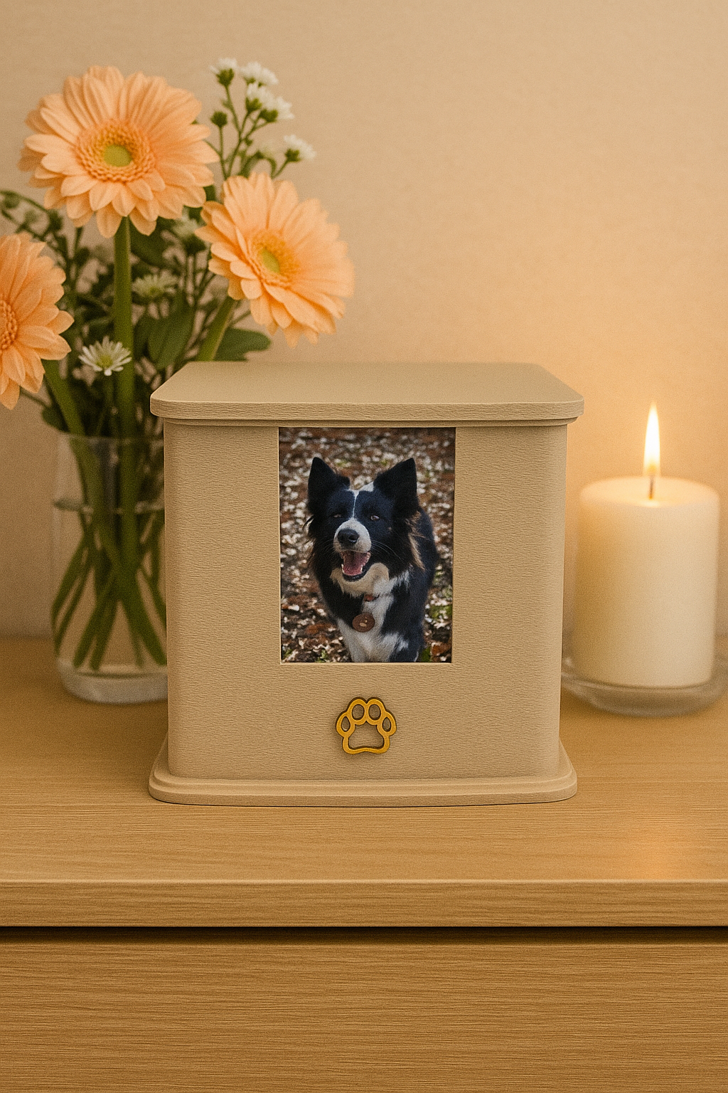 Tierurne mit Foto
