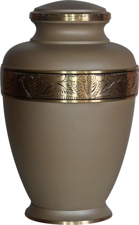 Urne aus Aluminium und Messing 54