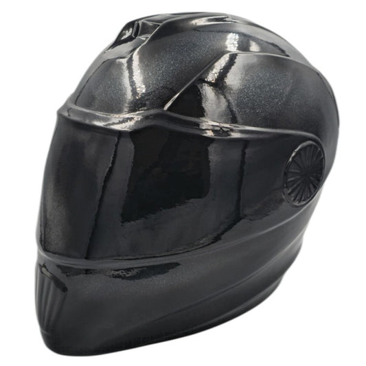 Ceramic urn in the shape of a helmet